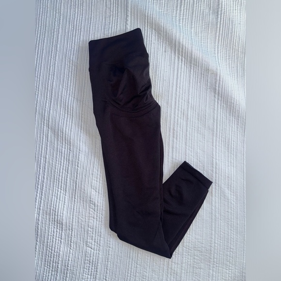 Gymshark LIFT CONTOUR SEAMLESS LEGGINGS. Depth Purple/Black Marl. Size Small. - Picture 5 of 6